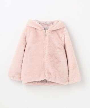 ANY KIDS アニマル耳ボアブルゾン ピンク×ウサ耳