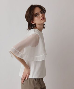 GRACE CONTINENTAL シアーケープカットトップ ホワイト