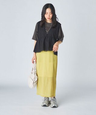 OP／FILA 【Ocean Pacific】Vネックレースビスチェ ブラック