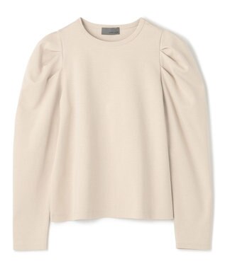 uncrave 【UVケア・接触冷感】ダブルフェイスジャージー ボリュームスリーブ カットソー(長袖)（uncrave STANDARD） ベージュ