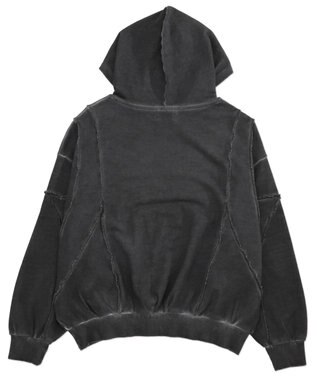 WEGO 【ユニセックス着用ITEM/MLサイズ展開】コールドダイスウィッチングプルパーカー スミクロ