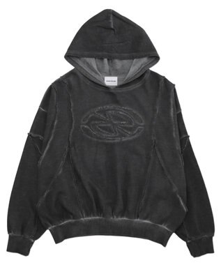 WEGO 【ユニセックス着用ITEM/MLサイズ展開】コールドダイスウィッチングプルパーカー スミクロ