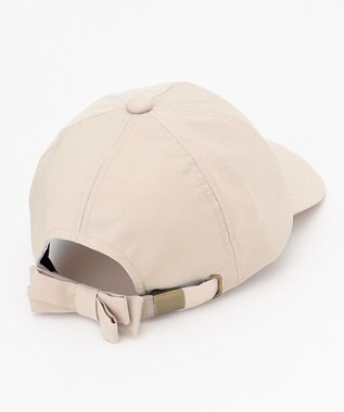 TOCCA 【紫外線90%カット・吸水速乾・抗菌防臭・接触冷感・洗える・サイズ調整可・リボン取り外し可】LOGO RIBBON CAP キャップ ベージュ系