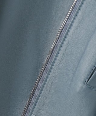 JOSEPH HOMME 【LEON 2月号掲載】ライトラムナッパレザー　シングルライダース ダルブルー系