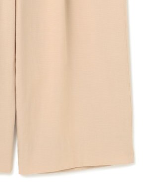 ICB 【接触冷感・UVカット・洗える】 T/Rドライリネン ワイドストレートパンツ ベージュ系