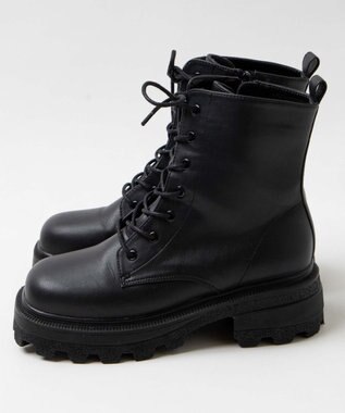 WEGO レースアップショートブーツ ブラック