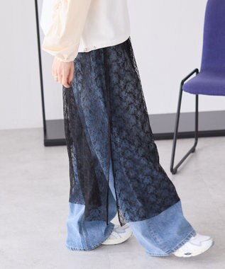 AMERICAN HOLIC サイドスリットレーススカート Black