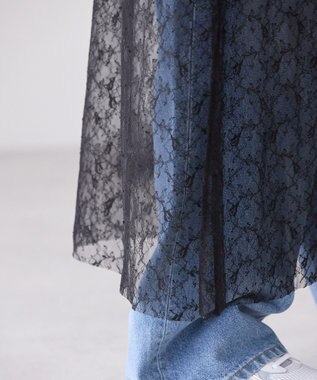 AMERICAN HOLIC サイドスリットレーススカート Black