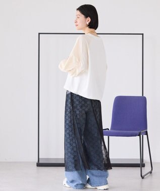 AMERICAN HOLIC サイドスリットレーススカート Black