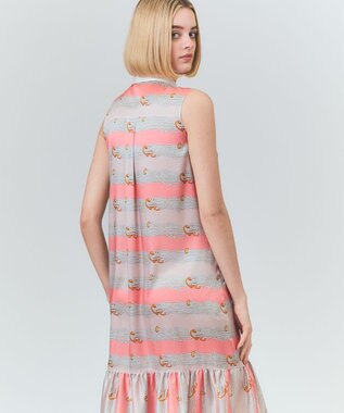 GRACE CONTINENTAL ロープボーダーワンピース ピンク