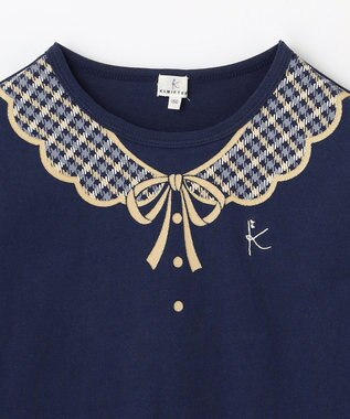 組曲 KIDS 【150-160㎝】トロンプルイユロン Tシャツ ネイビー