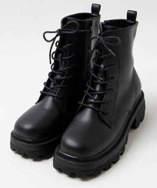 WEGO レースアップショートブーツ ブラック