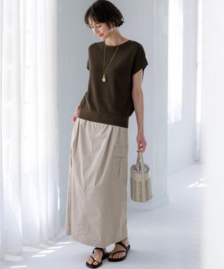 23区 【先行予約】ホーン リングコンビ ネックレス ベージュホーン×ゴールド