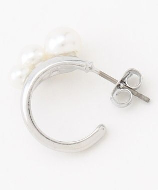 ANY 【WEB限定】パールフープピアス(両耳用) シルバー