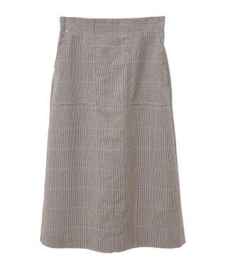 Green Parks きれいシルエットチェックＡラインスカート Black