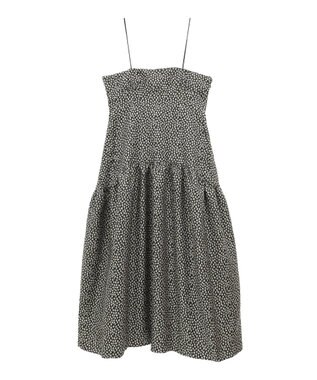 Green Parks ジャガードキャミワンピース Flower Black