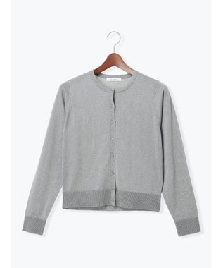 Te chichi 14G綿ポリクルーカーディガン グレー