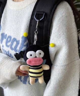 WEGO スリムたらこみつばちぬいぐるみキーホルダー ブラック