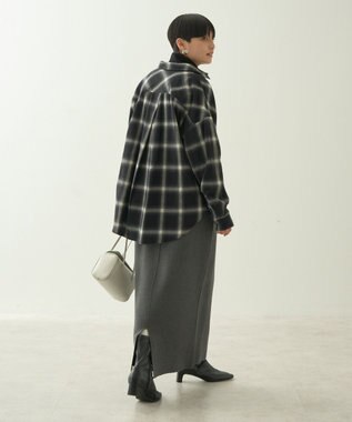 AMERICAN HOLIC ミラノリブニットタイトスカート Gray Mixture