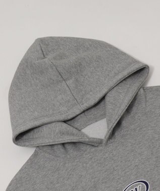 WEGO 【ユニセックス着用ITEM/裏起毛】バルーンクロップドグラフィックプルパーカー 杢グレー