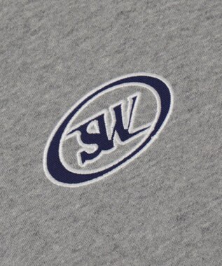 WEGO 【ユニセックス着用ITEM/裏起毛】バルーンクロップドグラフィックプルパーカー 杢グレー