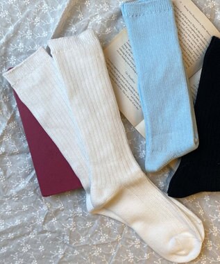 WEGO カラーリブハイソックス