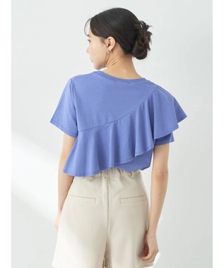 earth music&ecology フロントフリルプルオーバー Blue