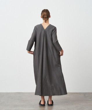 ATON LIGHT HEMP | ドレープドレス CHARCOAL GRAY