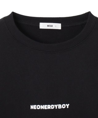 WEGO 【ユニセックス着用ITEM】THEBOYエルボーパッチクルーネックPO ブラック