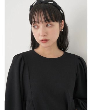 earth music&ecology チュールドッキングチュニック Black