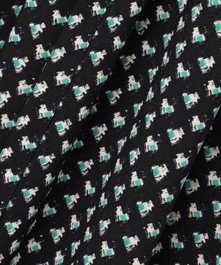 23区 モダンアートプリント ワンピース ネイビー系