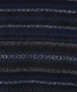 JOSEPH ABBOUD 【イタリア糸使用/洗える】フェアアエルクルーネック ニット ネイビー系7