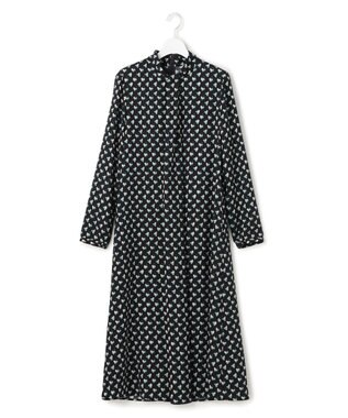 23区 モダンアートプリント ワンピース ネイビー系