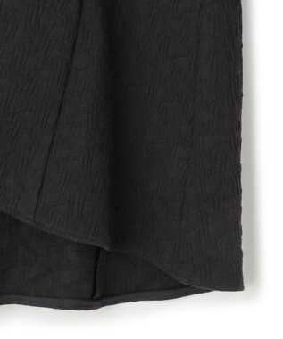 UNFILO L ジャガードブラウス ブラック