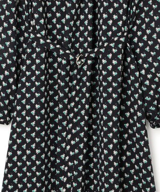 23区 モダンアートプリント ワンピース ネイビー系