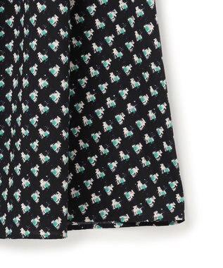 23区 モダンアートプリント ワンピース ネイビー系