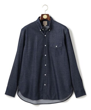 J.PRESS MEN KANEMASA KNITTING デニムジャージ シャツ ネイビー系