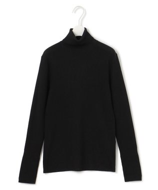 ICB 【CLASSY.1月号掲載・新色追加・洗える】エクストラファインメリノ タートルネックプルオーバー ブラック系