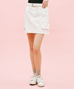  【WOMEN】【吸水速乾/撥水/ストレッチ】コーデュラストレッチ カーゴ スカート