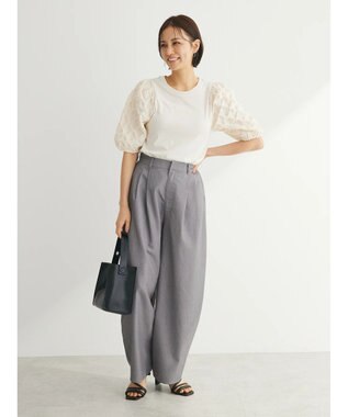 Green Parks ・ＳＵＧＡＲ　ＳＰＯＯＮ　フハクドットスリーブＴＥＥ Ivory