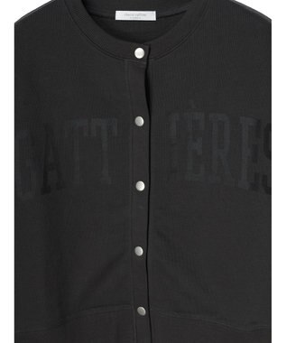 Green Parks ロゴ裏毛カーディガン Charcoal Gray