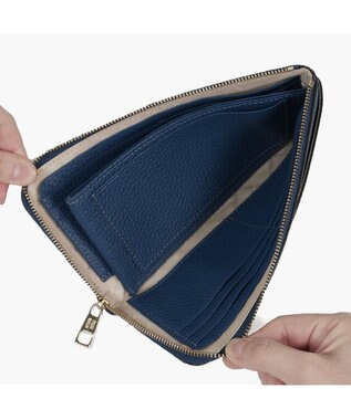 PELLE BORSA L字ファスナー長財布 Reinette Goods レネットグッズ 47184785 ブルー
