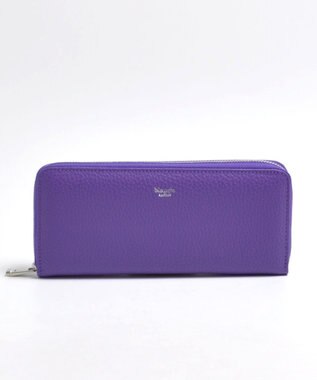 blancle シュリンクレザーラウンドジップ ロングウォレット パープル