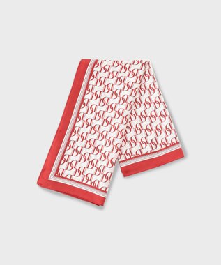 GRACE CONTINENTAL モノグラムスカーフ レッド