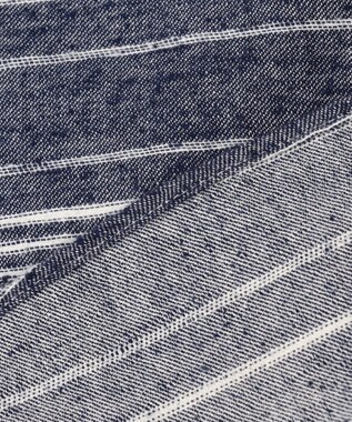 JOSEPH ABBOUD MOUNTAIN 【SPACE／UNISEX】OGスラブシャンブレーマルチボーダー シャツ サックスブルー系1