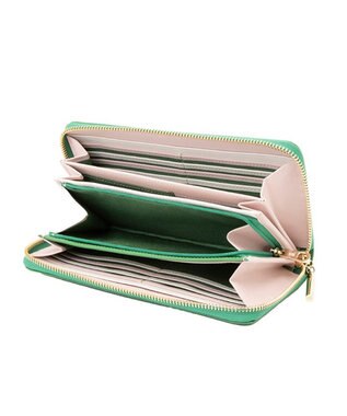 LANVIN en Bleu リュクサンブールカラー ラウンド長財布 グリーン