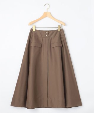 組曲 【洗える・涼感】シアーボイル スカート ダークブラウン系