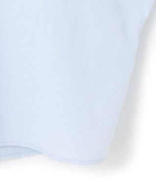 ICB 【接触冷感・UVカット・洗える】ヴィンテージスパンブロード バンドカラーシャツ スカイブルー系