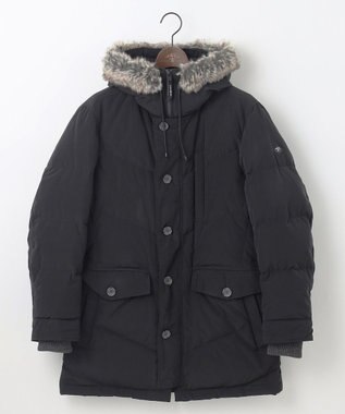 JOSEPH ABBOUD MOUNTAIN  【サスティナブル/ECO撥水/ECOファー/9ポケット/男女兼用】Pe/Nyピーチ ダウンコート ブラック系