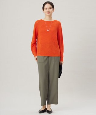 自由区 L 【洗える】ストレッチライトツイルベイカー パンツ カーキ